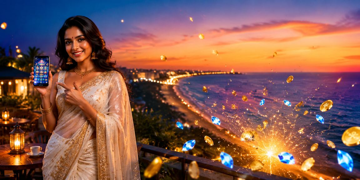 Lady enjoying live casino games on mobile in Chennai