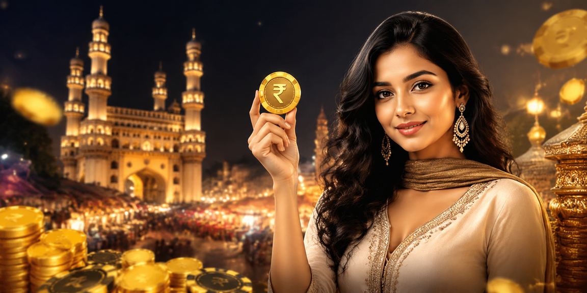 Woman using mobile device to play Andar Bahar in Hyderabad